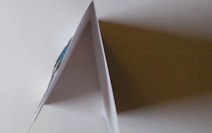 top down view of greeting card